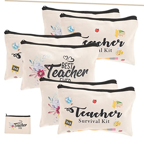 Vaguelly 10stücke Make-up-Tasche Für Reisen Kosmetiktasche Aus Baumwoll-Canvas Reise-waschbeutel Mit Aufbewahrungsfunktion Praktische Körperpflegetasche Für Mädchen Leicht Und Tragbar von Vaguelly