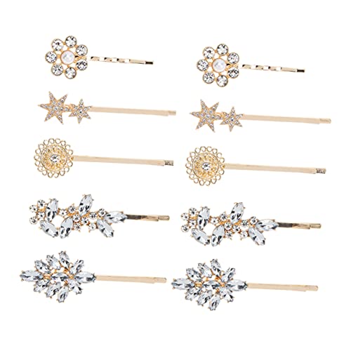 Vaguelly 10stücke Schmuck Haarspange Für Frauen Bang Haarnadel Mit Strass Blume Stern Sonnenblume Haarspangen Mode Haar Clip Wunderschön Für Alltag Und Anlässe von Vaguelly