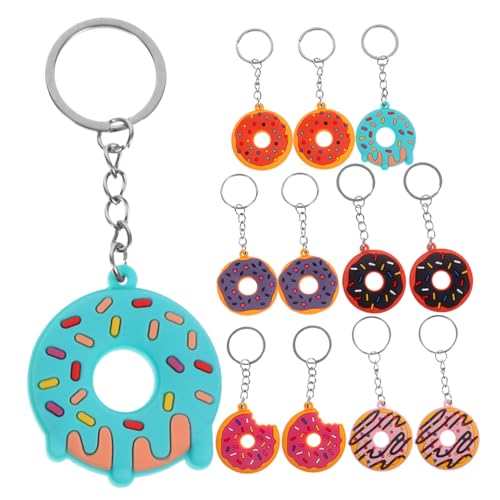 Vaguelly 12 Stück Mädchen Schmuckzubehör Cartoon Donut Charms DIY Anhänger Cartoon Schlüsselanhänger Hängende Dessert Charms Halskette Süßigkeiten Charms DIY Schlüsselanhänger von Vaguelly