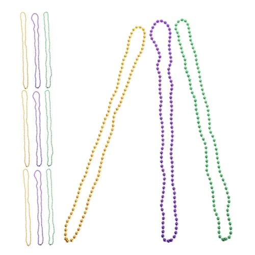 Vaguelly 12stücke Mardi Gras Perlenkette Karneval Perlen Halsketten Dekorative Halskette Zubehör Für Cosplay Kostümparty Bühnenkostüme Festivals Und Partys von Vaguelly