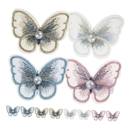 Vaguelly 12 Stück Teiliges Vintage Schmetterling Haarklammern mit Spitze Damen Haarspangen für Hochzeiten Partys und Besondere Anlässe Langlebiges Legierungs und Stoffmaterial Vielseitig von Vaguelly