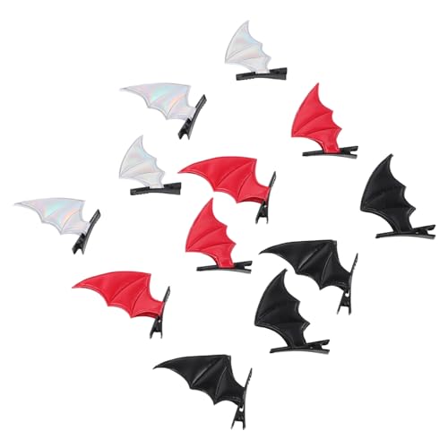 Vaguelly 12stücke Fledermaus-haarspangen Aus Pu-leder Teufelsflügel-design Haarnadeln Für Feste Frauen Kopfschmuck Für Party Und Alltag von Vaguelly
