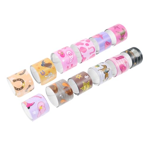 Vaguelly 12 Stück Western Themen Slap Armbänder Cartoon Party Wristbands für für Geburtstagsfeiern und Festliche Anlässe von Vaguelly