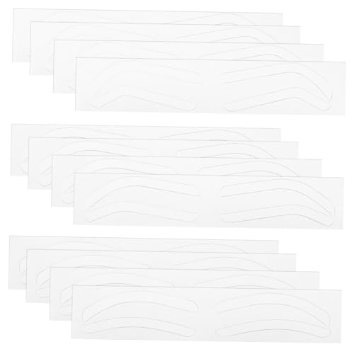 Vaguelly 12Blätter Augenbrauen Schablonen Aufkleber Selbstklebende Schablonen für Präzise Augenbrauenformung für Make Up Anfänger Profis Reisefreundlich Vielseitig Verwendbar von Vaguelly