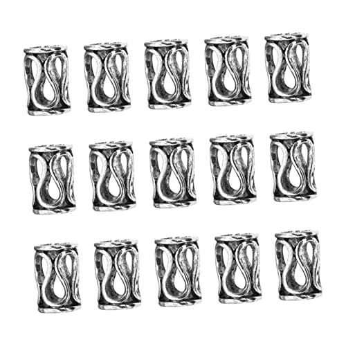 Vaguelly 15 Stück Teiliges Dreadlocks Haarschmuck Silber Dreadlocks Ringe Flechtperlen Vintage Haarschmuck für Zöpfe und Festival Party Zubehör von Vaguelly