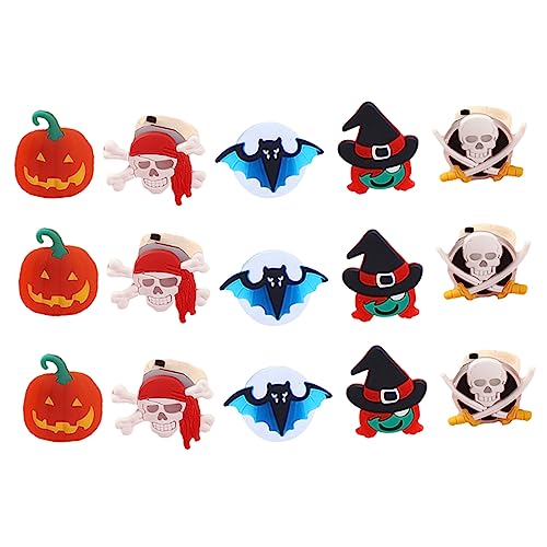 Vaguelly 15 Stück Teiliges Set Halloween LED Finger Ringe aus PVC Leuchtende Lustige Halloween Dekoration für Erwachsene für Kostümpartys und Spiele von Vaguelly