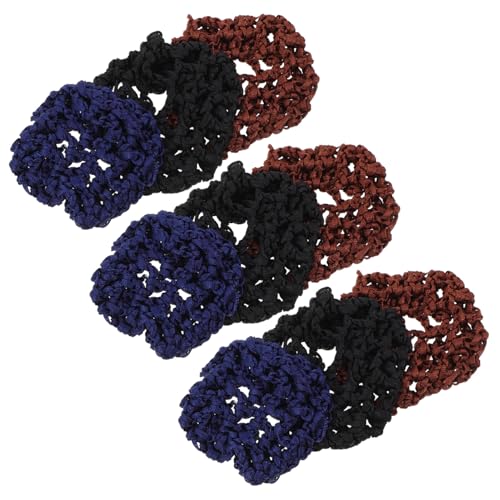 Vaguelly 15stücke Dutt-haarabdeckungen Elastische Haarnetze Handgefertigt Stricknetze Für Damen Und Mädchen Ballett Tanz Eislaufen Haar-accessoires von Vaguelly