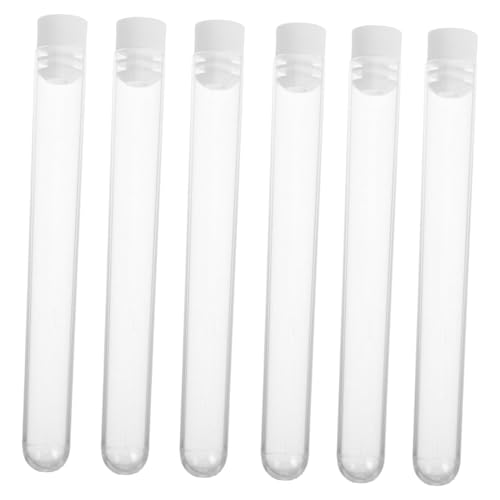 Vaguelly 15stücke Transparente Kunststoff-reagenzgläser Mit Deckel Aufbewahrungsbox Für Mascara-stäbchenröhrchen Leere Röhrchen Bürste Für Reisen Und Partygeschenke von Vaguelly