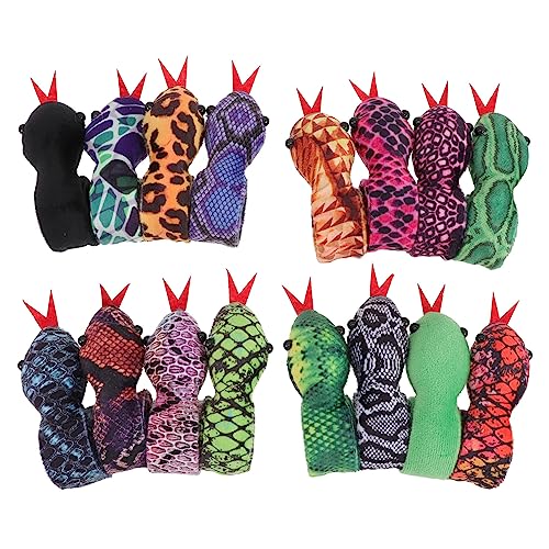 Vaguelly 16 Stück Teiliges Schlange Schnapparmband Kinderfreundlich Einfach Anzulegen Spaßiges Partyspielzeug für Kindergeburtstag Halloween Tanzpartys Vielseitig Einsetzbar Farbenfrohe von Vaguelly