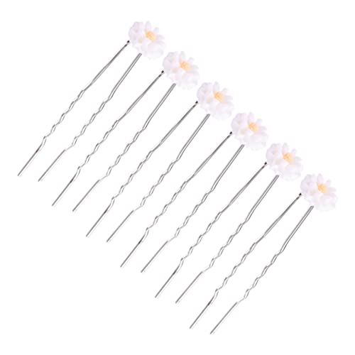 Vaguelly 16 Stück U-form Daisy Haarnadeln Aus Harz Für Frauen Und Mädchen Stilvolle Blumen Haarschmuck Für Besondere Anlässe Langlebig Und Ansprechend von Vaguelly