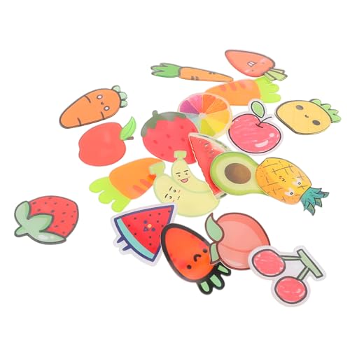 Vaguelly 19 Stück Verschiedene Obst Designs aus Acryl Niedliche Abzeichen für Kleidung Rucksäcke und Partys für Kinderoutfits von Vaguelly