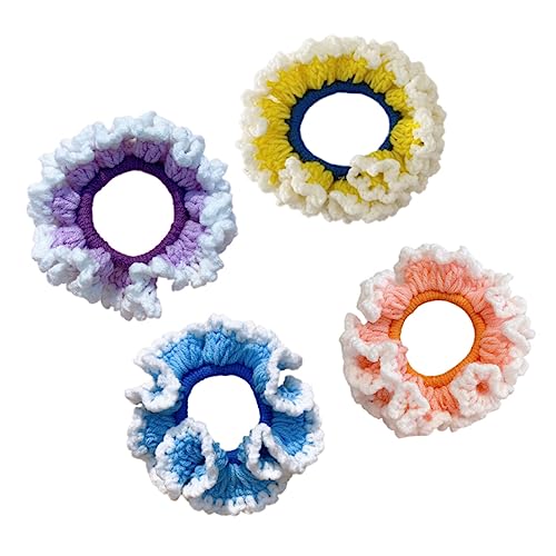 Vaguelly Teilig Handgewebte Haargummis Haarschmuck Aus Wolle Haarringe Für Verschiedene Anlässe Zufällige Farbe von Vaguelly