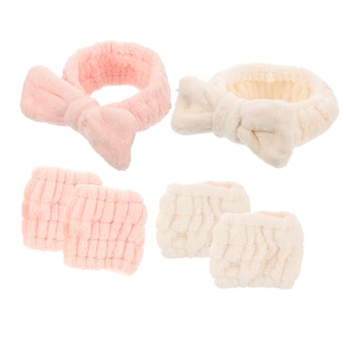 Vaguelly Spa Stirnband Zum Waschen Gesichts Mit Elastischen Stirnbändern Und Handgelenk Bändern Für Frauen Geeignet Für Spa Sport Und Hautpflege von Vaguelly