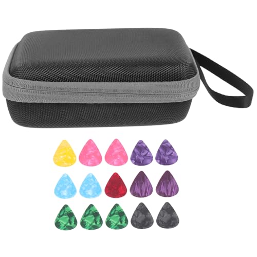 Vaguelly 1satz Guitar Picks Organizer Mit Plectrums Praktische Aufbewahrungstasche Für Gitarrenaccessoires Leicht Und Tragbar Ergonomisch Und Strapazierfähig Inklusive Netzfächern Für von Vaguelly