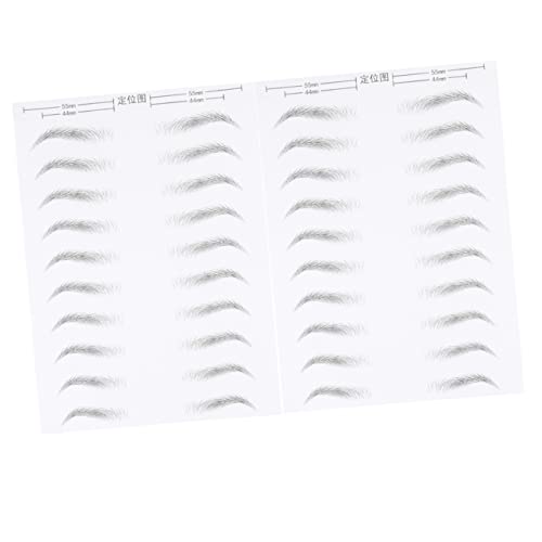 Vaguelly 2 Blätter Sticker Stift Gel Wachs Haar Ähnliche Simulation Wasserdicht Dauerhaft Airbrush Brow Glue Kit Aufkleber Gesichtsrasierer Frauen Reisespiegel Sleek Black von Vaguelly