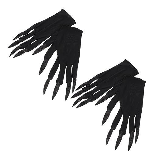 Vaguelly 2 Paare Halloween Kostüm Handschuhe mit Langen Krallen Gruselige Nagelhandschuhe für Party Geeignet für Horror Cosplay und Karneval Events Auffälliges Design für Damen und Herren Vaguelly 2 Paare Halloween Kostüm Handschuhe mit Langen Krallen Gruselige Nagelhandschuhe für Party Geeignet für Horror Cosplay und Karneval Events Auffälliges Design für Damen und Herren von Vaguelly