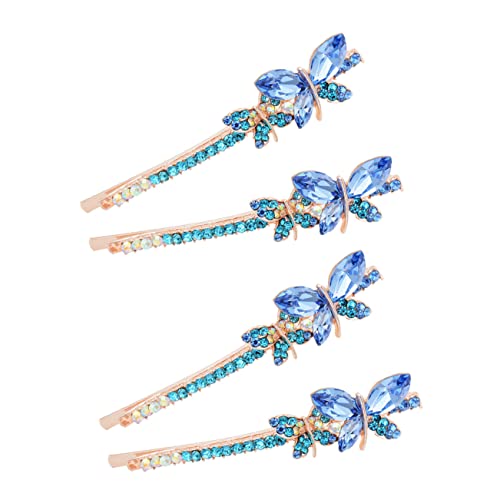Vaguelly 2 Paare Schmetterlings Haarklammern für Damen Funkelnde Haarspangen Haarschmuck für Partys Cosplay und Besondere Anlässe von Vaguelly