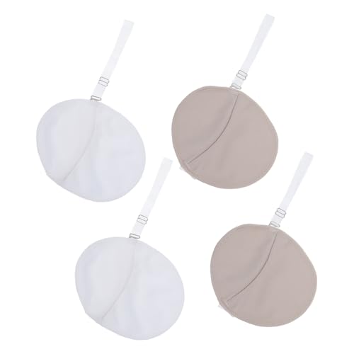 Vaguelly 2 Paare Wiederverwendbare Transparente Achselpads mit Schweißabsorbierender Wasserdichter Schutzschicht Schnell Trocknend Hautfarbene Waschbare Unterarm Einlagen für Damen und von Vaguelly