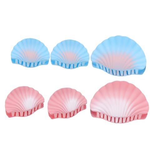 Vaguelly 2 Sätze Haarklammern Frauen Ocean Design Gradient Muschel Jaw Clips Sommer Frisuren Styling Zubehör Farbverlauf Alltagssicher Robust von Vaguelly