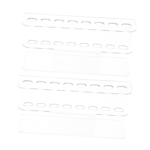Vaguelly 2 Stück Acryl Stifthalter mit Fächern Transparenter Nail Art Display Organizer für Nagelzubehör Make-up Pinsel und Pinzetten Robuster Aufbewahrungsständer für Büro Salon und von Vaguelly