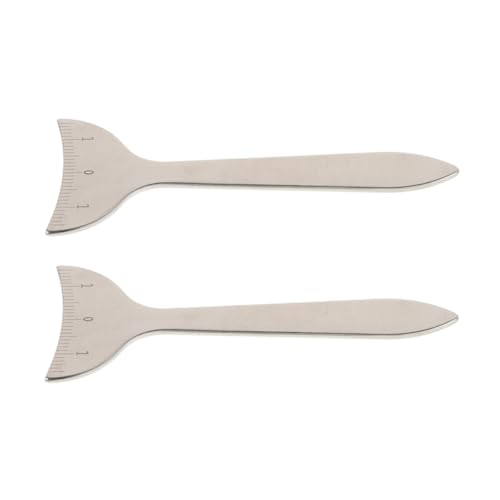 Vaguelly 2 Stück Augenhöhlen-messgerät Pupillendistanzmesser Lineal Zur Augenlidmessung Augenlid Lineal Augenlidlehre Eyeliner Anleitung Pupillendistanz Lineal Silver Rostfreier Stahl von Vaguelly
