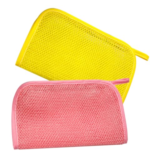 Vaguelly 2 Stück Badetuch badenetz badewannennetz Rückenschrubber back scrubber Duschbürste Schrubber schäumend badehandtuch Scheuertuch für den Körper Rückenwäscher für die Badewanne Nylon von Vaguelly