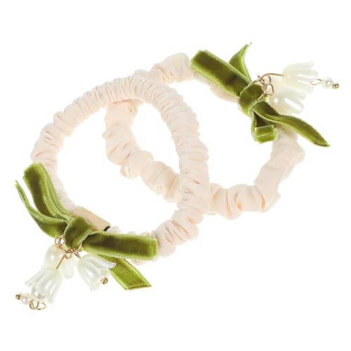 Vaguelly 2 Stück Convallaria Haargummis Dehnbare Blumenhaarbänder für Damen Elastische Haargummis Pferdeschwanzhalter Haarstyling Accessoires für Mädchen für Alltag und Partys Vaguelly 2 Stück Convallaria Haargummis Dehnbare Blumenhaarbänder für Damen Elastische Haargummis Pferdeschwanzhalter Haarstyling Accessoires für Mädchen für Alltag und Partys von Vaguelly