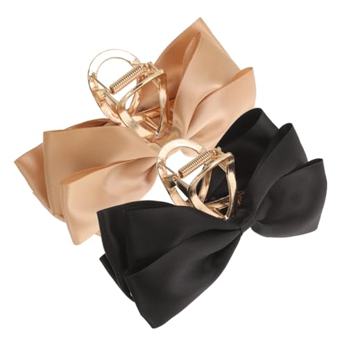 Vaguelly 2 Stück Doppelseitige Haarklammer mit Großer Schleife aus Langlebiger Modisches Haar accessoire für Damen Fester Halt für Dickes und Zartes Haar Kompakt und Vielseitig für Alltag von Vaguelly
