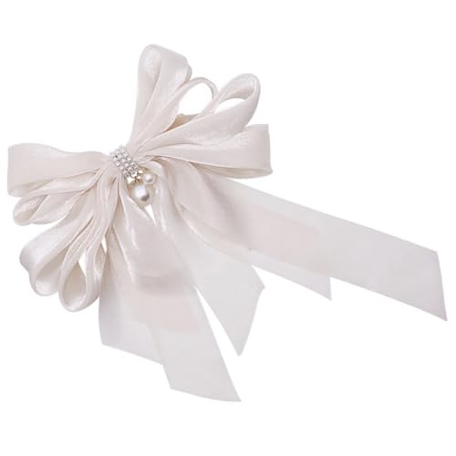 Vaguelly 2 Stück Eleganter Haarschleifenclip mit Perlen Großer Haarklammer für Frauen Fester Griff für Dickes und Dünnes Haar Modisches Zubehör für Schule Büro Reisen und Alltag Stilvolle von Vaguelly