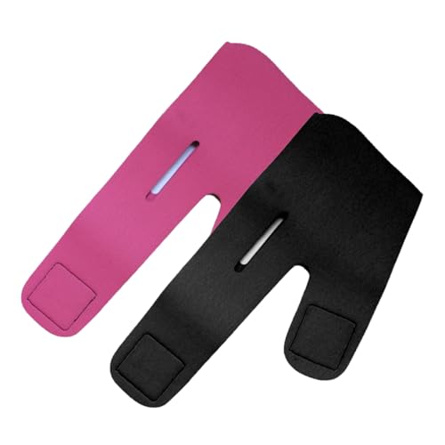 Vaguelly 2 Stück Gesichts Lifting Gürtel Dünnes Gesichtsband Für V-linie Elastische Gesichtsmaske Schwarz Und Rosig Für Straffere Haut Für Männer Und Frauen von Vaguelly