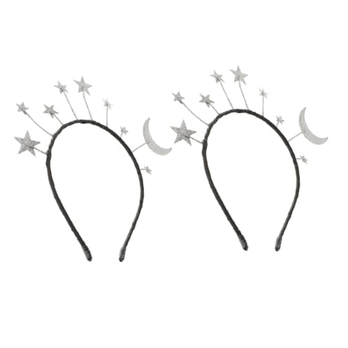 Vaguelly 2 Stück Glitzernde Stern Haarbänder für Geburtstagsfeiern Stilvolles Kopfschmuck für Mädchen für Kostüme und Festliche Anlässe von Vaguelly