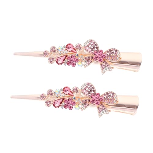 Vaguelly 2 Stück Große Strass Haarklammern Haarklammern Schmetterlings design Rutschfeste für Frauen Mädchen Eleganter Haarschmuck für Hochzeit Party Styling von Vaguelly