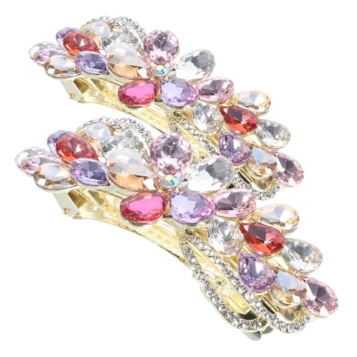 Vaguelly 2stücke Delicate Floral Haarspangen Mit Funkelnden Strasssteinen Für Hochzeiten Partys Und Alltag Vielseitige Haarschmuck Für Und Mädchen von Vaguelly