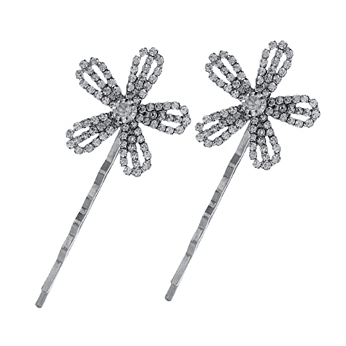 Vaguelly 2 Stück Haarnadeln Mit Strasssteinen Und Blumen Haarspange Für Frauen Und Mädchen Modisches Haar-accessoire Mit Strasssteinen Für Den Alltag von Vaguelly