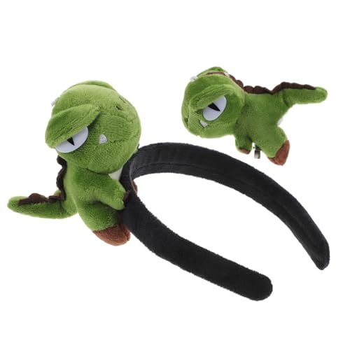 Vaguelly 2 Stück Halloween Dinosaurier Haarreifen und Haarklammern Lustiges Haaraccessoire für Halloween Cosplay und Partys Langlebig und Auffällig von Vaguelly