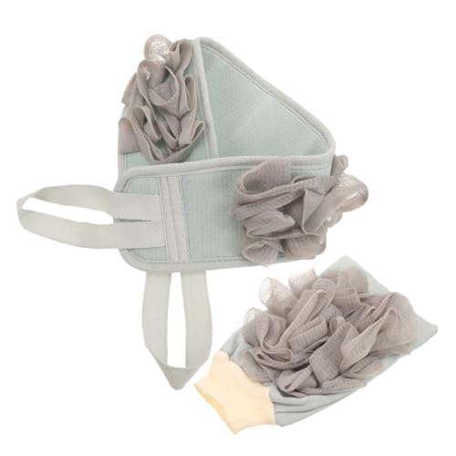 Vaguelly 2 Stück Handschuh Peeling-rückenwäscher Bienenwabe Zurück Entfernung Bad Dusche Schrubber Luffa Seidig Schrubben Handtücher Fingerlos Erwachsene Pads Badetuch Rayon Grey von Vaguelly