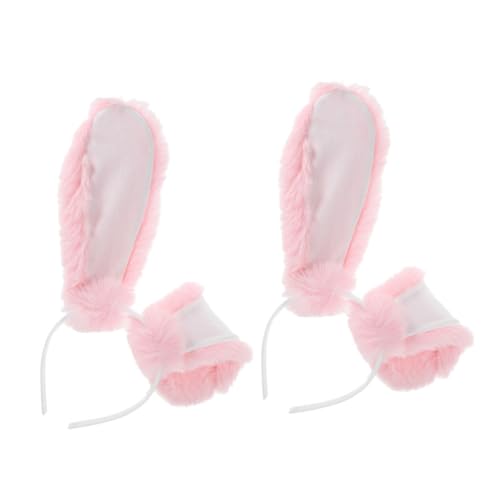 Vaguelly 2stücke Furry Hasenohren Haarreif Weiche Und Leichte Kopfbedeckung Für Cosplay Niedliches Tierkostüm-zubehör Für Partys Und Besondere Anlässe von Vaguelly