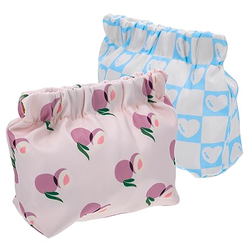 Vaguelly 2 Stück Kleiner Kosmetiktasche Bedruckte Make up Tasche Kein Reißverschluss Kleine Handtaschen Organizer Für Damen Reise Und Alltagstasche Leicht Und Tragbar Für Lippenstifte von Vaguelly