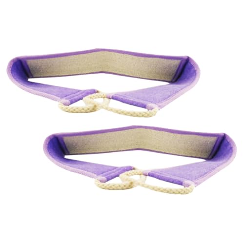 Vaguelly 2stücke Natürlicher Luffa-schwamm Rückenwäscher Für Dusche Peeling-körperpeeling-handtuch Mit Griff Dehnbarem Zugband Peeling-waschlappen von Vaguelly