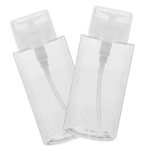 Vaguelly 2 Stück Nachfüllbare Pumpflaschen aus Petg für Nagellackentferner und Make Up Entferner Leere Pumpspender Langlebig Leicht Nachfüllbar für Reisen und Badgebrauch von Vaguelly