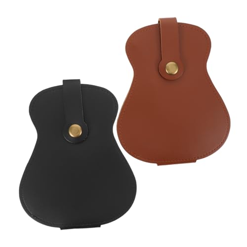 Vaguelly 2 Stück PU Leder Gitarrenplektrenhalter Pick Organizer für Akustik Bass Ukulele Banjo Kompakte Aufbewahrungstasche für Musiker und Bühne Vaguelly 2 Stück PU Leder Gitarrenplektrenhalter Pick Organizer für Akustik Bass Ukulele Banjo Kompakte Aufbewahrungstasche für Musiker und Bühne von Vaguelly