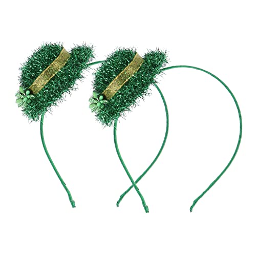Vaguelly 2 Stück Patrick's Day Haarreif Grüner Hut Haarschmuck Party Kopfschmuck für Karneval Geburtstag Feier Leicht und Langlebig Geeignet für Erwachsene von Vaguelly