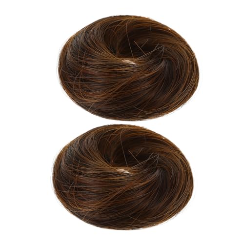 Vaguelly 2 Stück Perückenring mit Kugelkopf Inhaber Haarverlängerungen Haarnadel Netz haarschmuck frisuren synthetisches Haarknotenseil Mädchen Haarteil Hochtemperaturdraht Light Brown von Vaguelly
