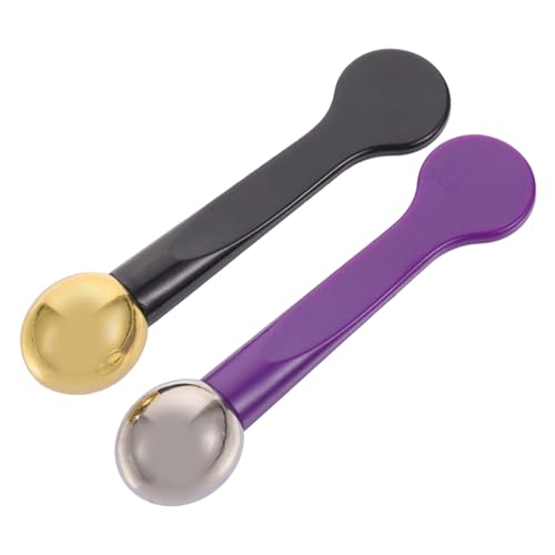 Vaguelly 2 Stück Professioneller Augencreme applikator mit Massagefunktion Tragbarer Augencreme löffel für Haushalt und Reise Dualer Enden spatel gegen Augenringe und Schwellungen von Vaguelly