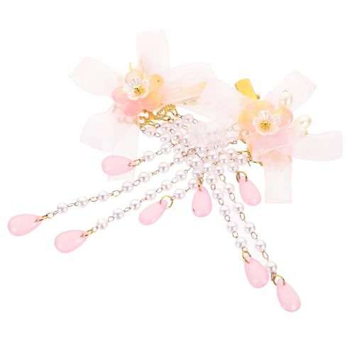 Vaguelly 2stücke Retro Blumen Haarnadel Mit Quasten Haarspangen Für Mädchen Traditionelle Chinesische Haardekoration Für Hochzeiten Feiern Und Alltag von Vaguelly