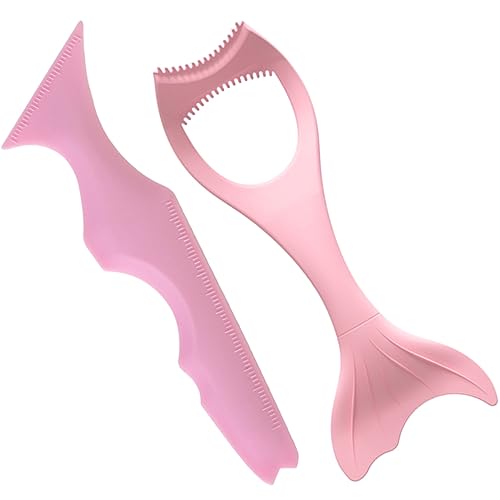 Vaguelly 2 Stück Silikon Eyeliner Schablonen Set Augen Make Up Tool für Präzises Zeichnen Wiederverwendbar Ergonomisches Design für Anfänger und Profis Pinke Farbgestaltung von Vaguelly