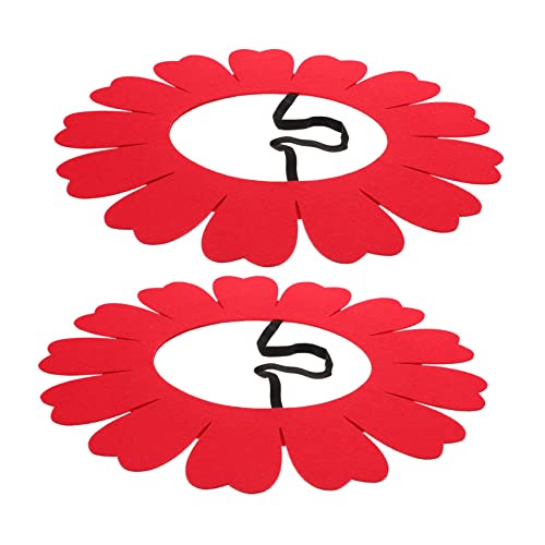 Vaguelly 2stücke Sonnenblumen Kopfbedeckung Sonnenblumen Show Kopfbedeckung Sonnenblumen Performance Performance Kopfkostüm von Vaguelly