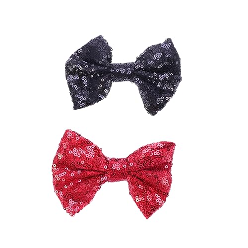 Vaguelly 2 Stück Teiliges Große Schleifen Haarspangen mit Pailletten Langlebige Haarnadeln für Junge Mädchen Modischer Haarschmuck für Weihnachten Kostümparty und Alltag nicht Verblassend von Vaguelly