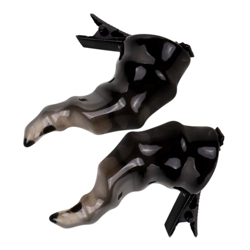 Vaguelly 2 Stück Teiliges Halloween Teufelshorn Haarspangen Transparente Schwarze Cosplay Haarnadeln Hautfreundlich Langlebig für Damen Karneval Kostüm Zubehör für Party und Mottopartys von Vaguelly