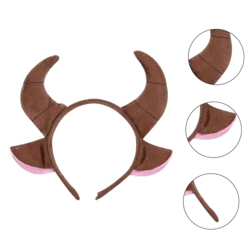 Vaguelly 2 Stück Teiliges Horn Ohren Stirnband Cosplay Kostüm Kopfschmuck für Halloween Party Karneval mit Leichtem Hautfreundlichem Material für Erwachsene von Vaguelly